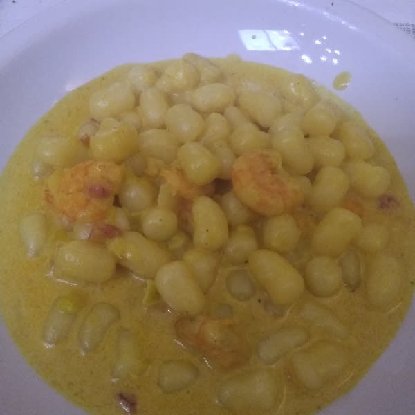 Gnocchetti con gamberetti - Locanda dei Benedettini