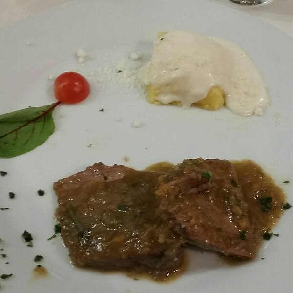 Brasato con polentina e parmigiano - Locanda di Lori, Turin