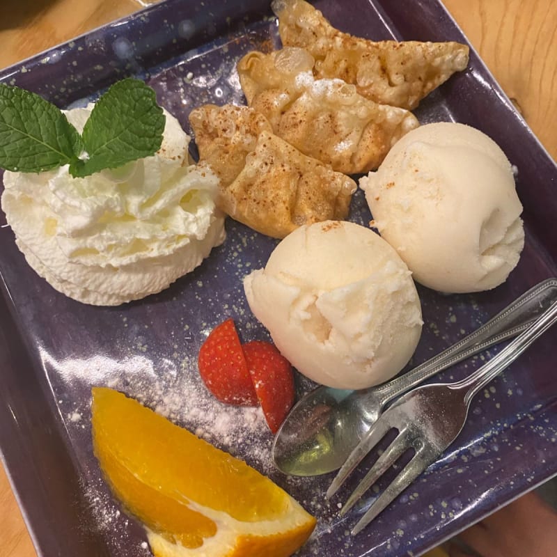 Apple gyoza with sesame ice cream  - Zushi, Amsterdam