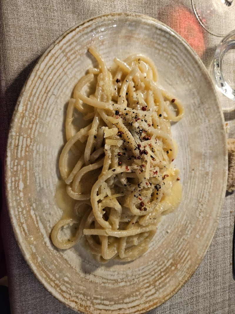 Pici cacio e pepe a modo nostro - Torre del Porcellino, Volterra