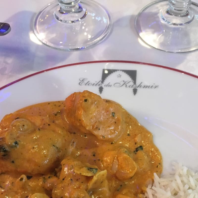 Butter chicken et riz au safran - Etoile du Kashmir, Paris