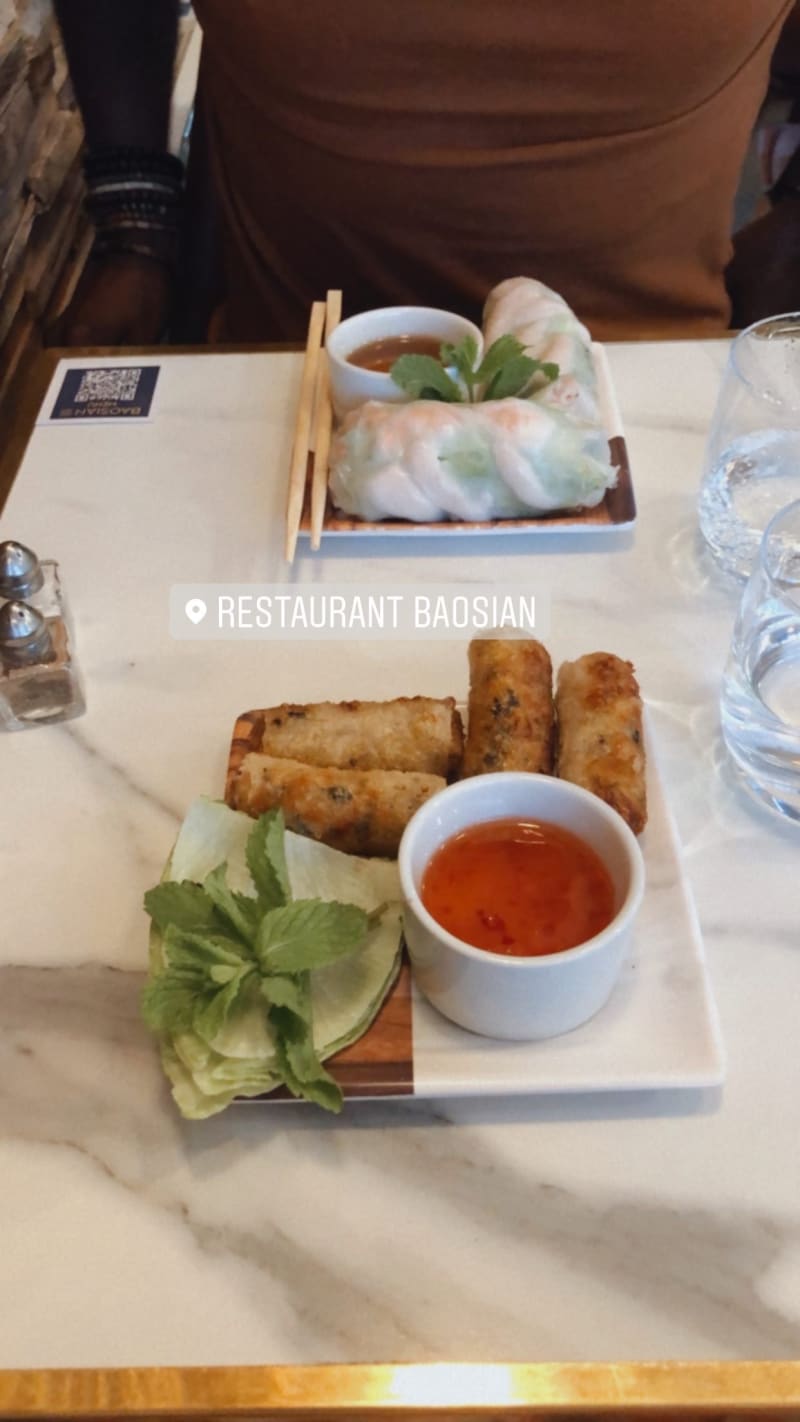 Nems au poulet et rouleaux de printemps - Baosian, Paris