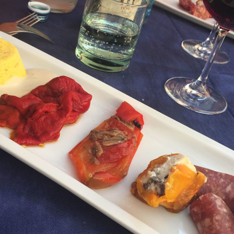 Antipasto di peperoni e salsiccia di Carmagnola - Osto Bruma, Carmagnola