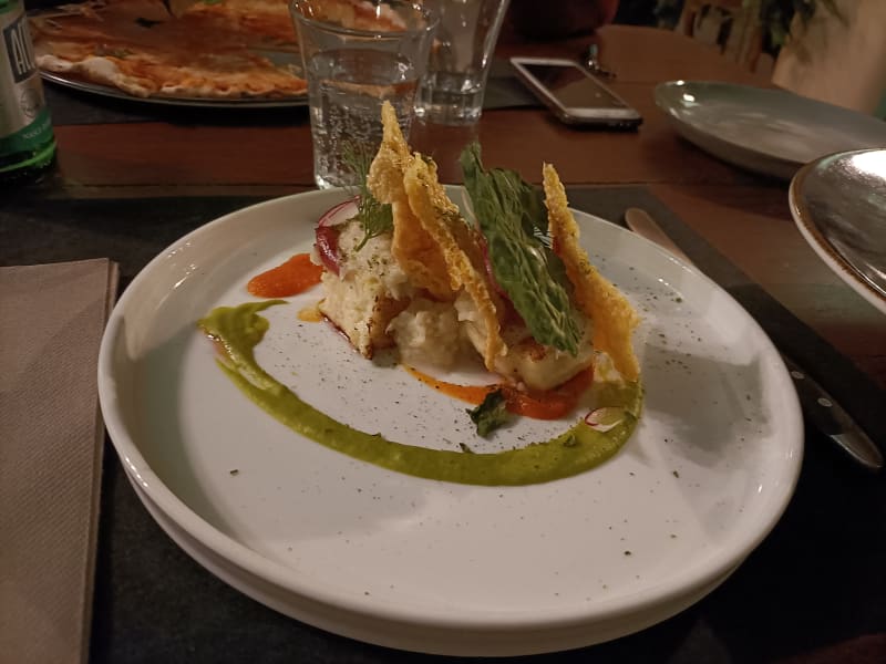 Baccalà con Chips di polenta - Circolo Vittorio, Rome