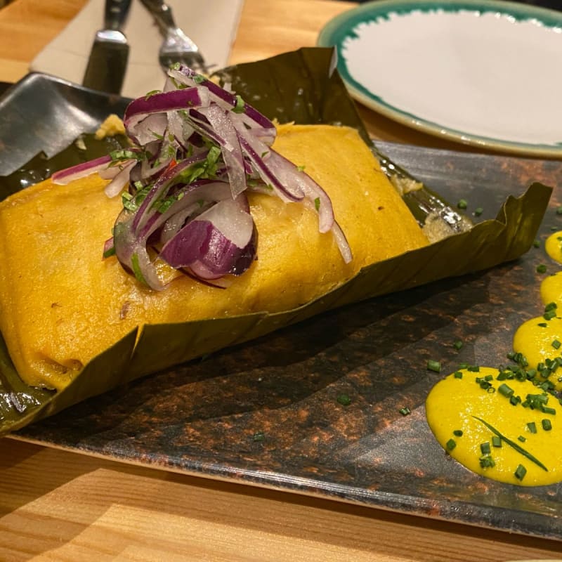 Hoja de maíz con ternera - Samambahia Street Food, Barcelona