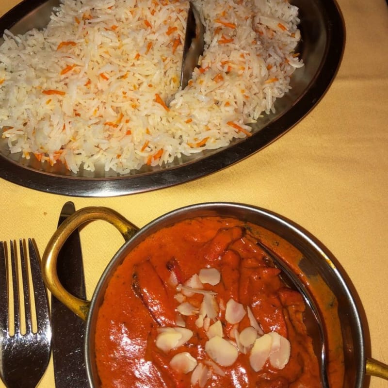 Butter chicken et riz basmati - Shri Ganesh, Levallois-Perret