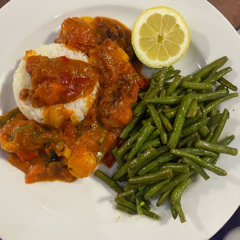 St Jacques à la provençales riz et haricots verts  - Chez Marco, Montrouge