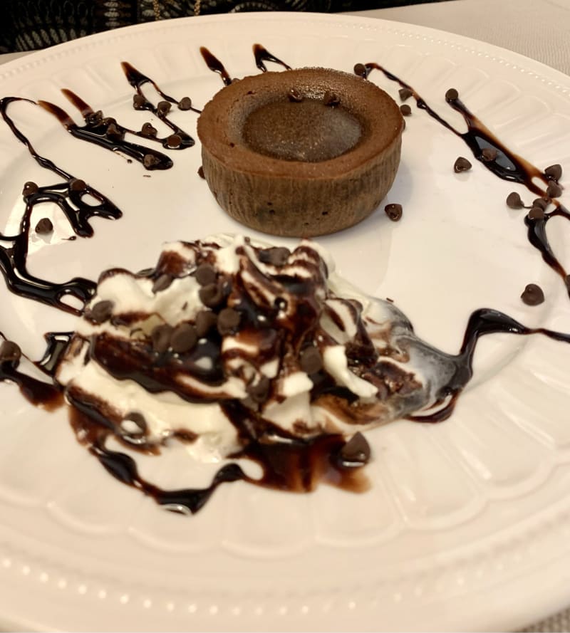 Tortino al cioccolato fondente e gelato alla vaniglia - Alla Rampa di Porta Pia, Rome