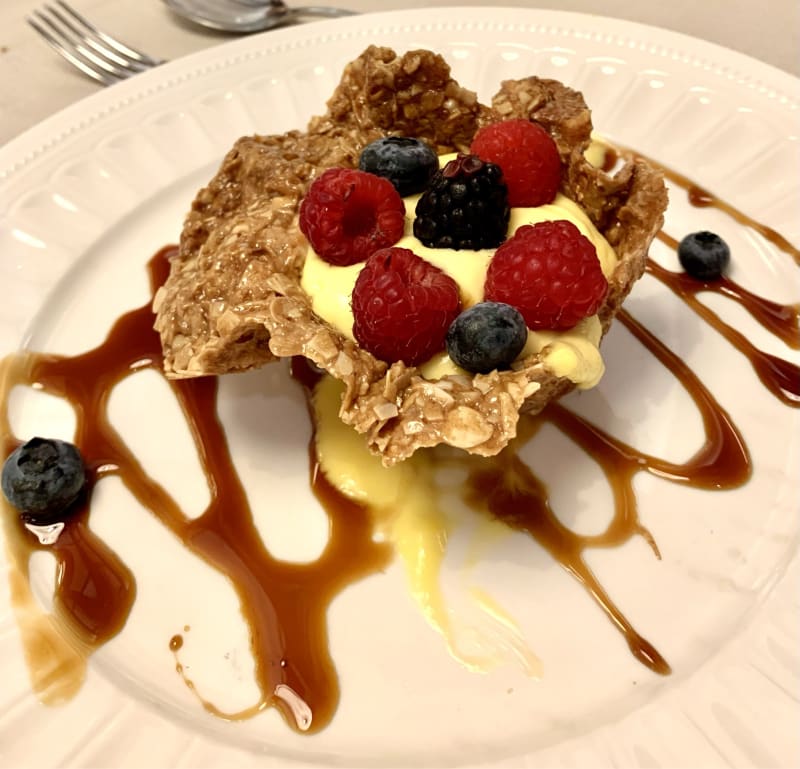 cestino croccante con chantilly - Alla Rampa di Porta Pia, Rome