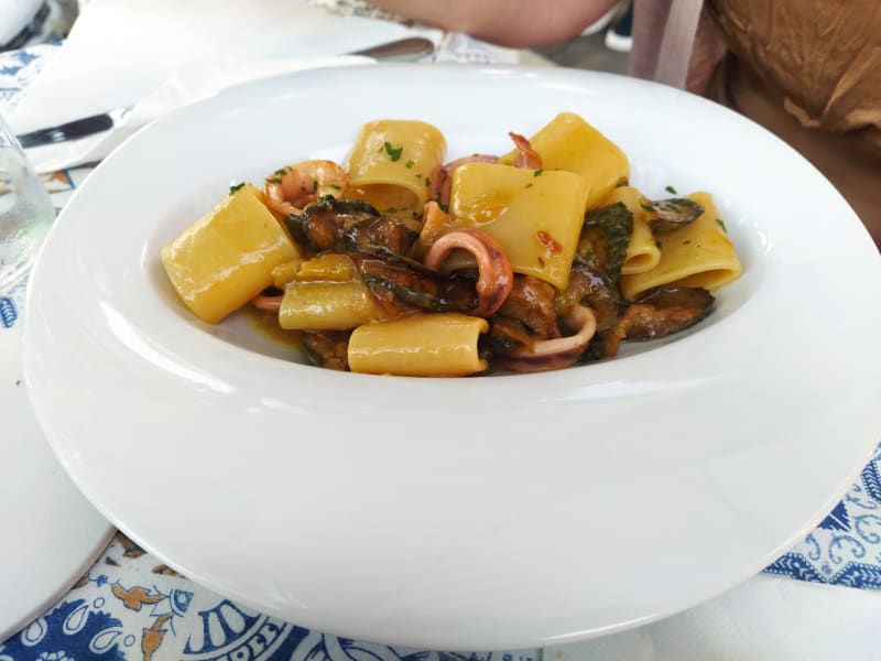 Paccheri zucchine, totani  - Ristorante del Porto, Marina Di Camerota