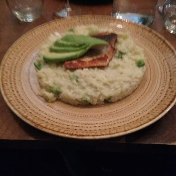 Risotto d'avocat et de bar - Il Gallo Nero, Paris