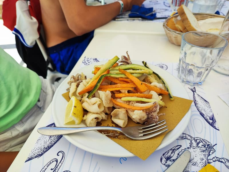 Frittura di calamari e verdurine - Chalet Ristorante GLU Mirage