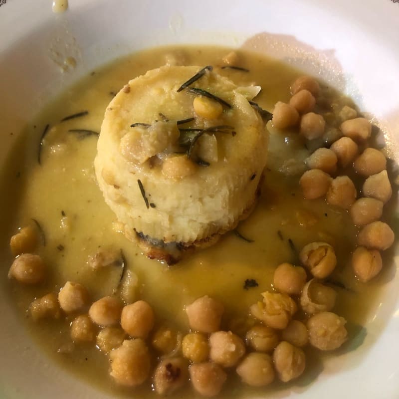 Tortino al baccalà e ceci - Checco dello Scapicollo, Rome