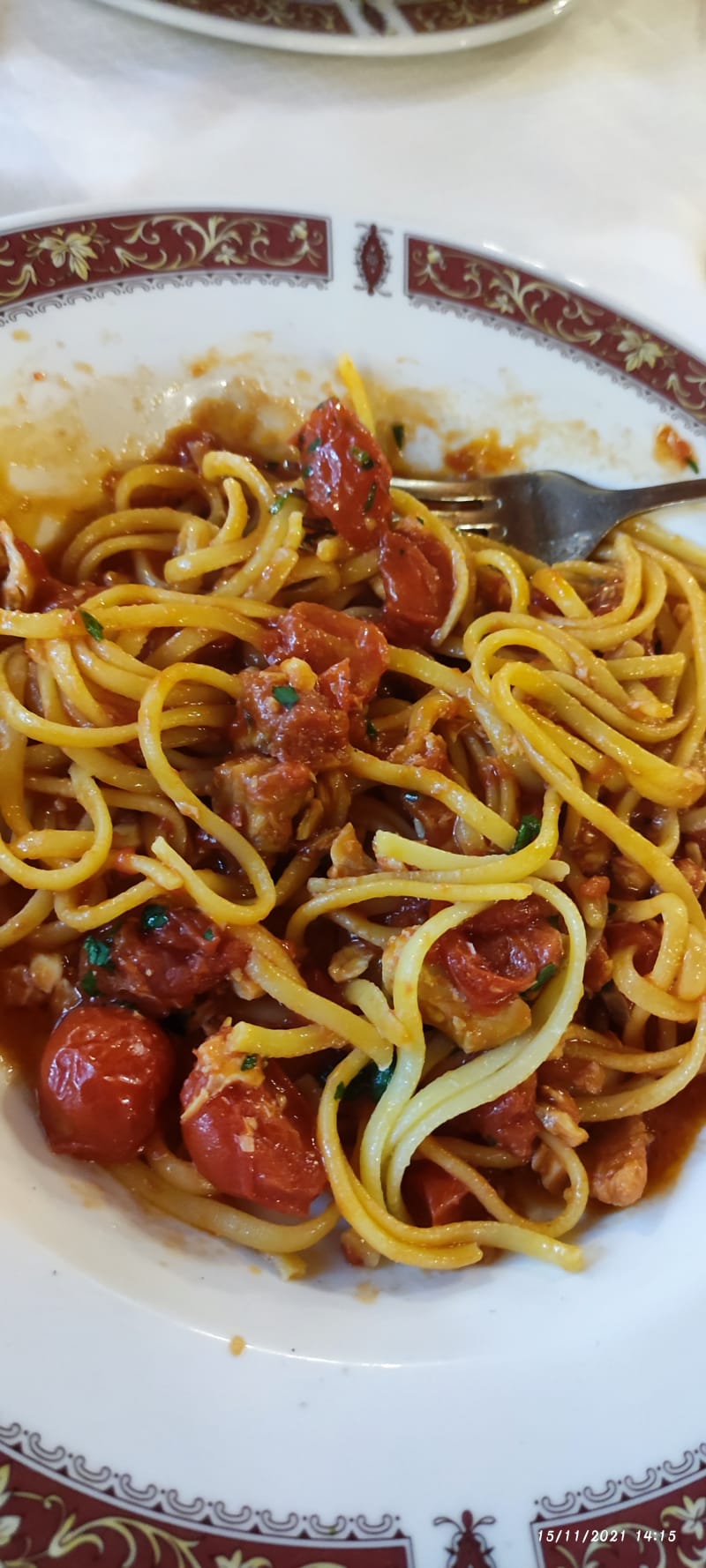 Tagliolini Pachino E Spigola - Checco dello Scapicollo, Rome