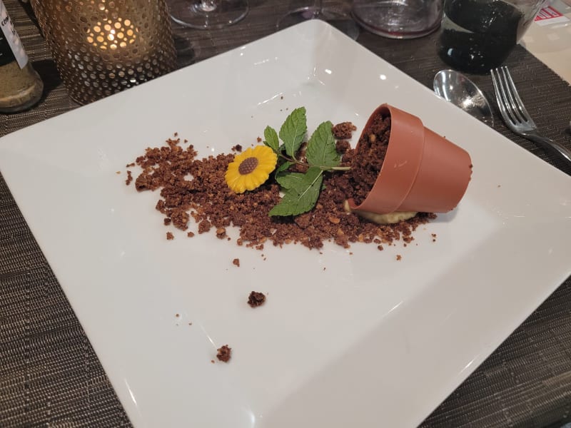 Dessert crème au yuzu et crumble  - La Cordillère, Martigny