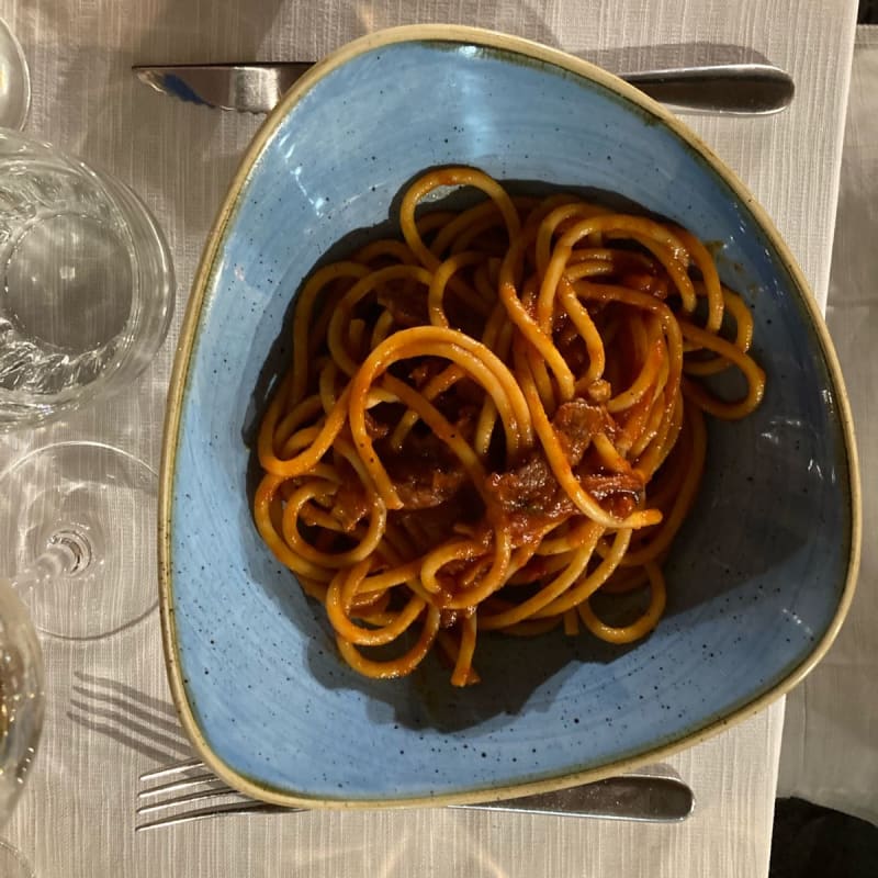 Bucatini alla amatriciana kosher - Ba Ghetto, Rome