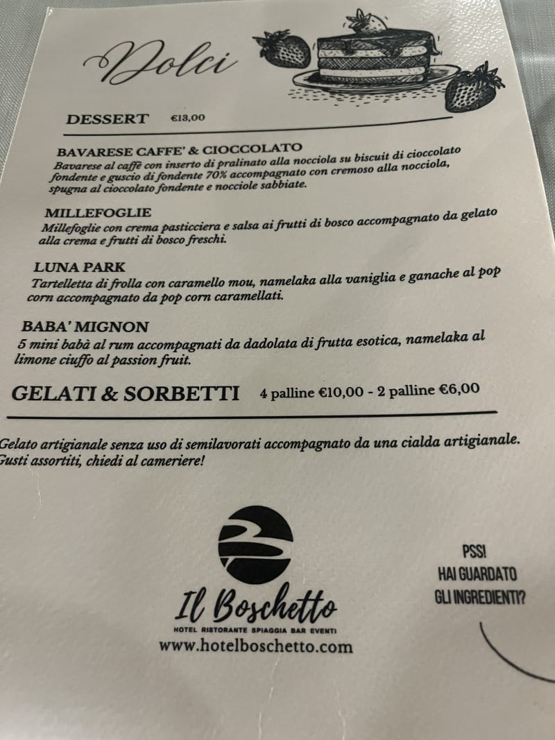 Ristorante Il Boschetto, Follonica