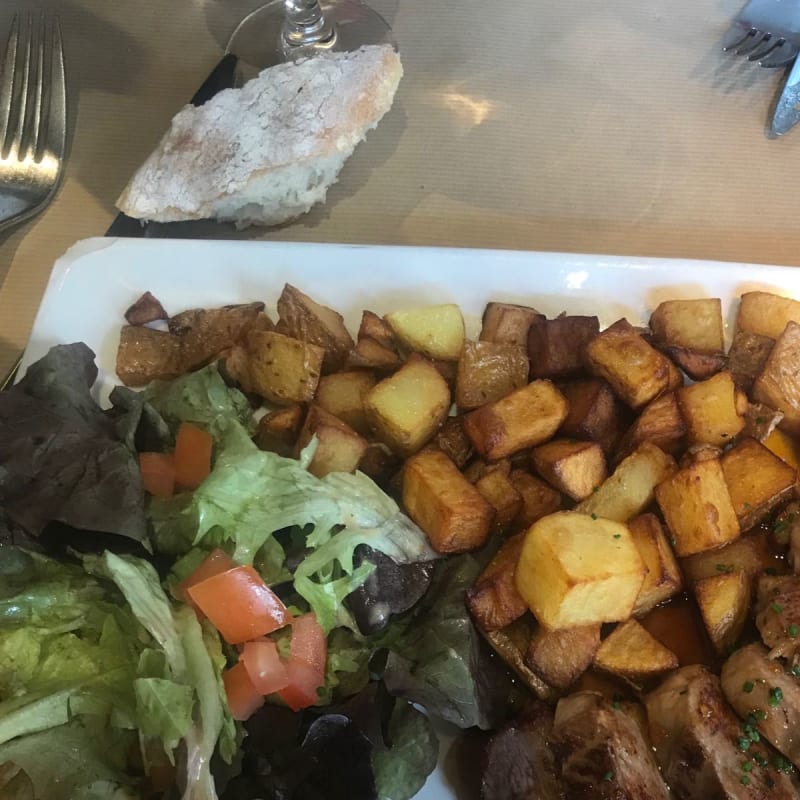 Magret de canard et pommes de terre sauté - Le Drapeau, Paris