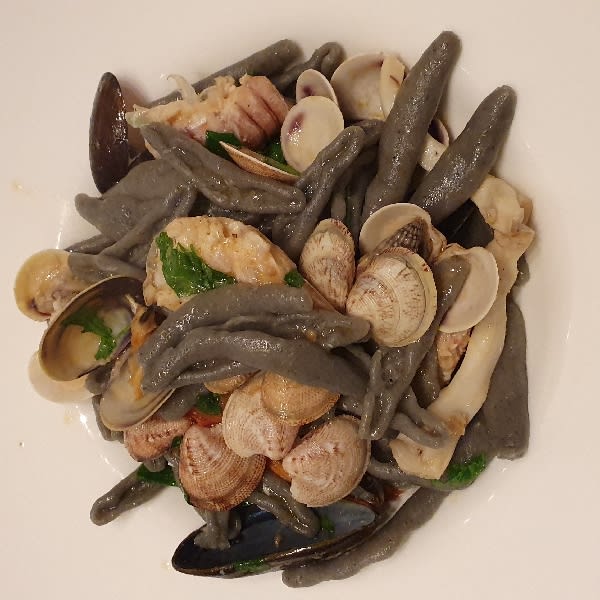 cavatello di grano arso e frutti di mare - Godot