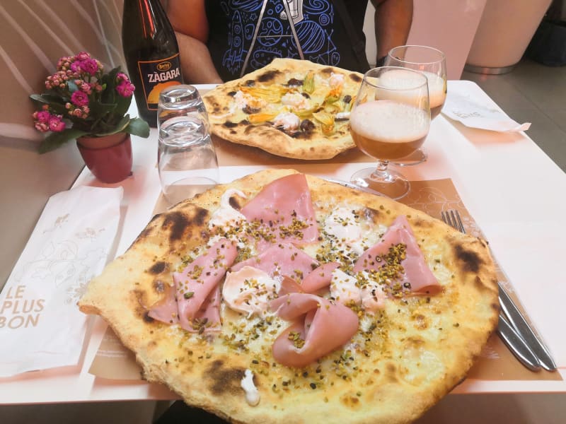 Pizza Mortadella Igp e Acciughe Cantabrico E Fiori Di Zucca - Le Plus Bon, Cagliari