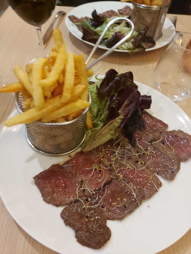 Tataki de boeuf et frites - Auvers de Vin, Auvers-sur-Oise