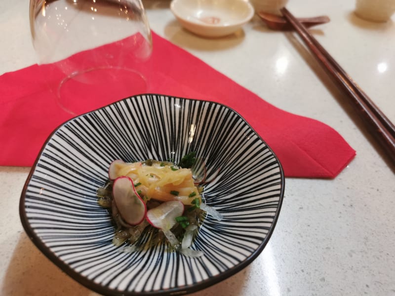 Amuse-bouche de poisson mariné  - Iwaki - Teppanyaki, Cachan