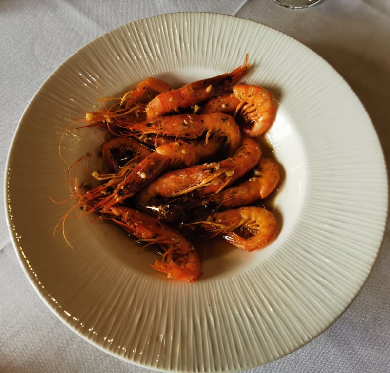 Gambas salteadas al ajo y perejil - La Barca de Ca l'Ardet, Calafell