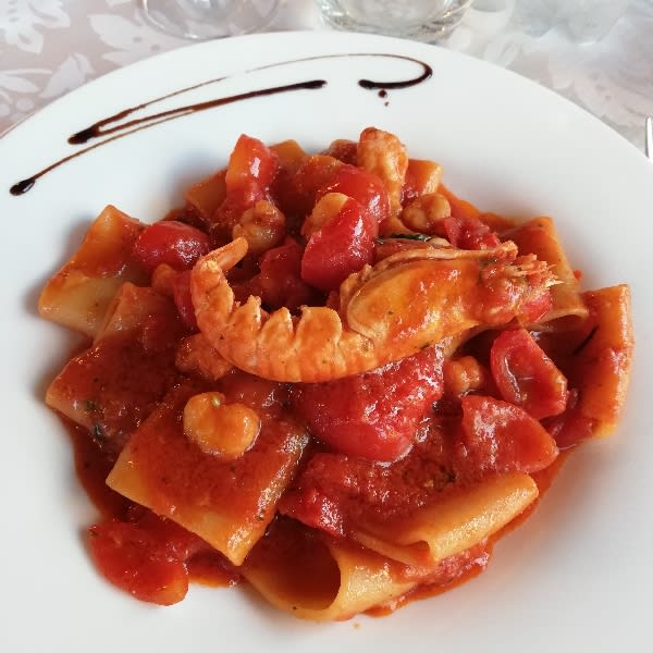 Paccheri agli scampi - La Buca