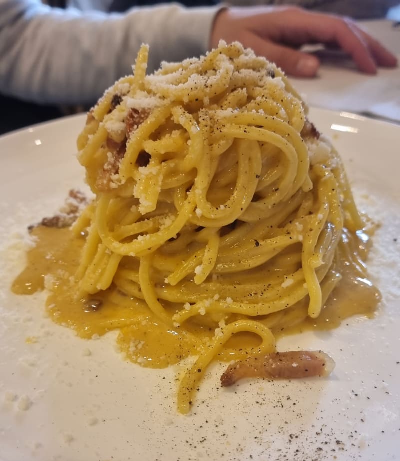 Tonnarelli alla carbonara - Osteria Romana, Rome