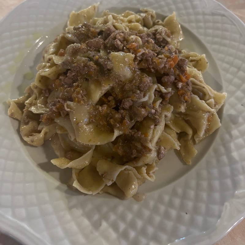 Pappardelle con ragu di cinghiale in bianco - L'Archetto