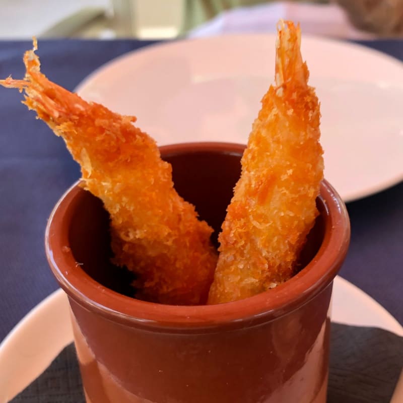 Gambas rebosadas  - Can Balcells - Hotel Arrey Alella, Alella