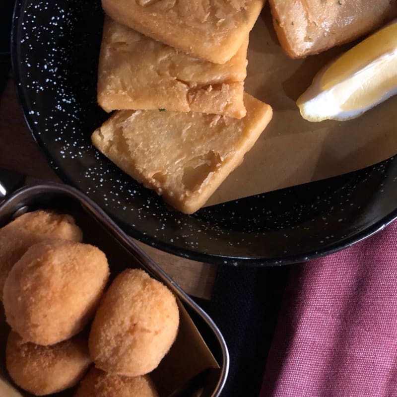 Panelle e mozzarelline di bufala fritte  - Farina Kitchen, Rome