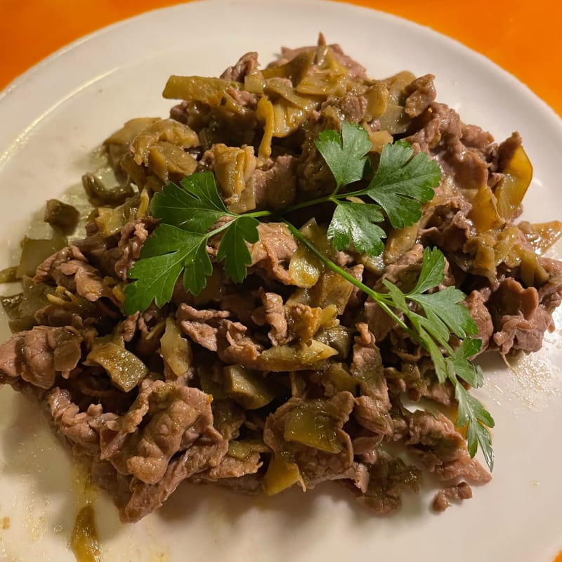 Straccetti con carciofi - Le Streghe Vicolo del Curato, Rome