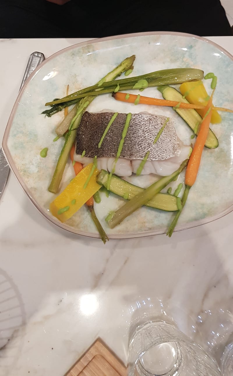 Filet de Lieu et ces petits  légumes  définis d été  - Les Belles Lettres (Best Western Plus Paris Saclay)