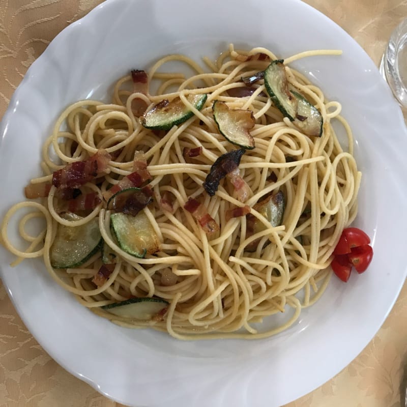 Spaghetti speck e zucchine - Dal Pez