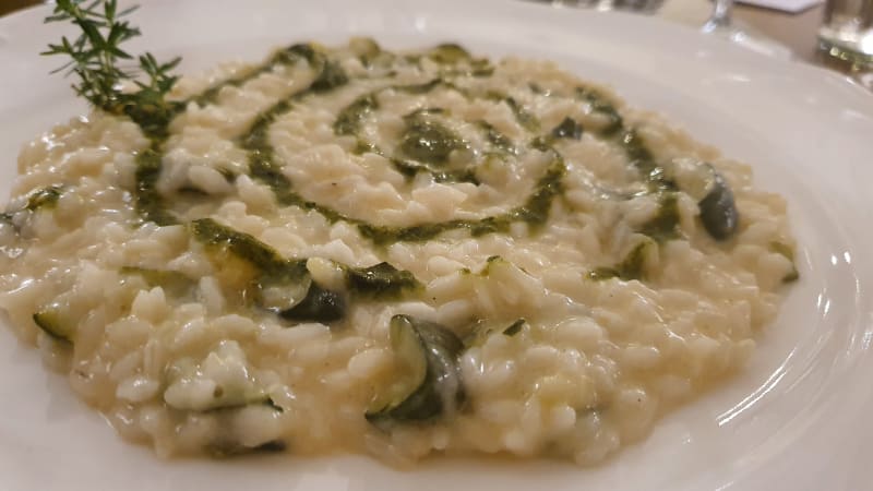 Risotto Con Zucchine Saltate Provola E Maionese Di Basilico - Antica Posteria dei Sabbioni