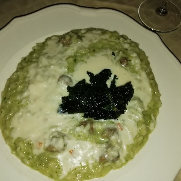 Risotto con  crema di cime di rapa e scamorza... - Antica Posteria dei Sabbioni