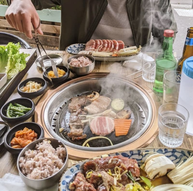 Korean BBQ côte de bœuf + poitrine de porc - Joayo Bastille, Paris