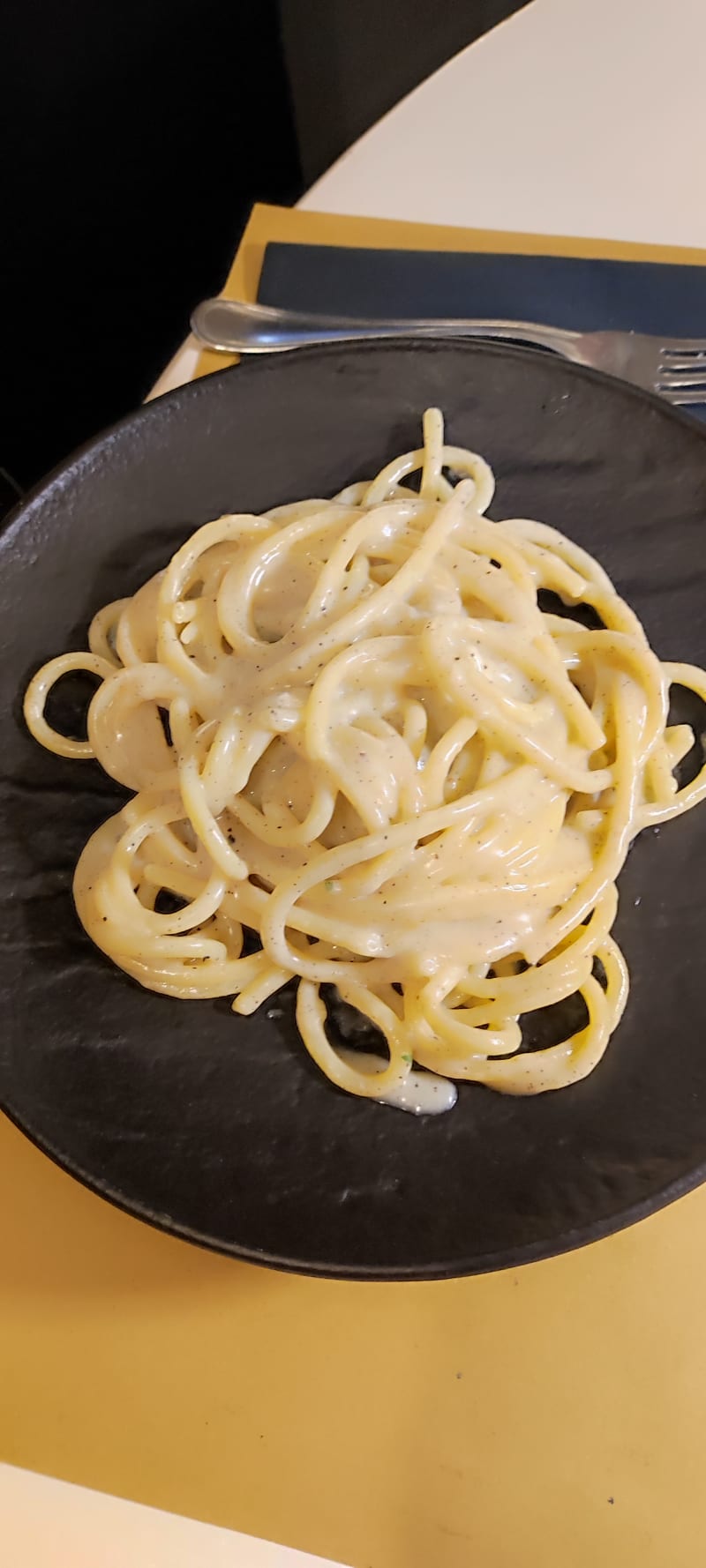 Bucatini cacio e pepe - Cibus 104, Milan