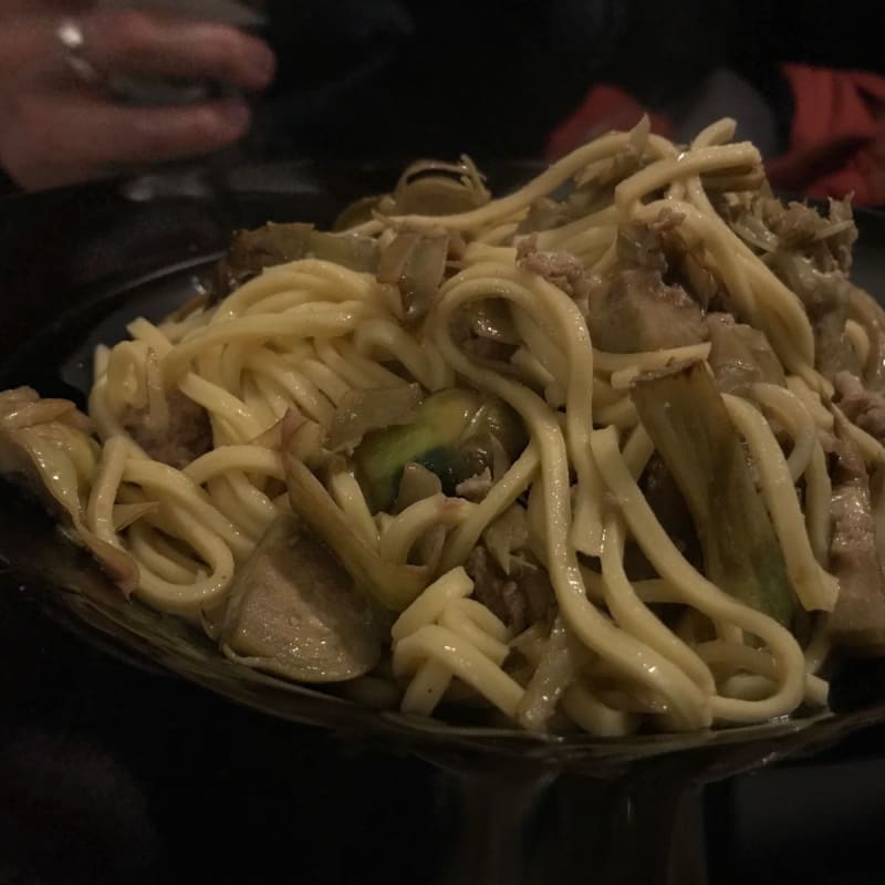 Linguine carciofi e salsiccia - Chez Remo, Turin