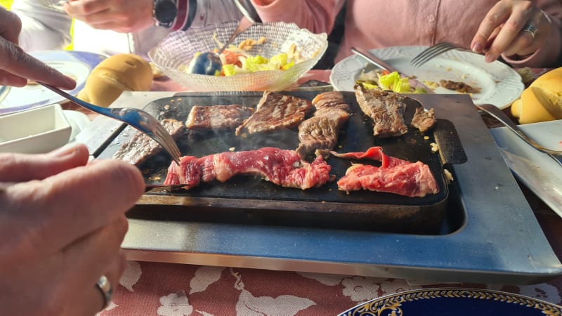 Carne a la piedra - Jardín de la Condesa, Chinchon