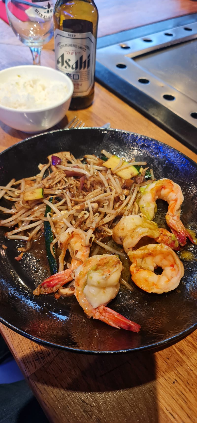 Crevettes et legumes - Teppanyaki Sushi, Paris