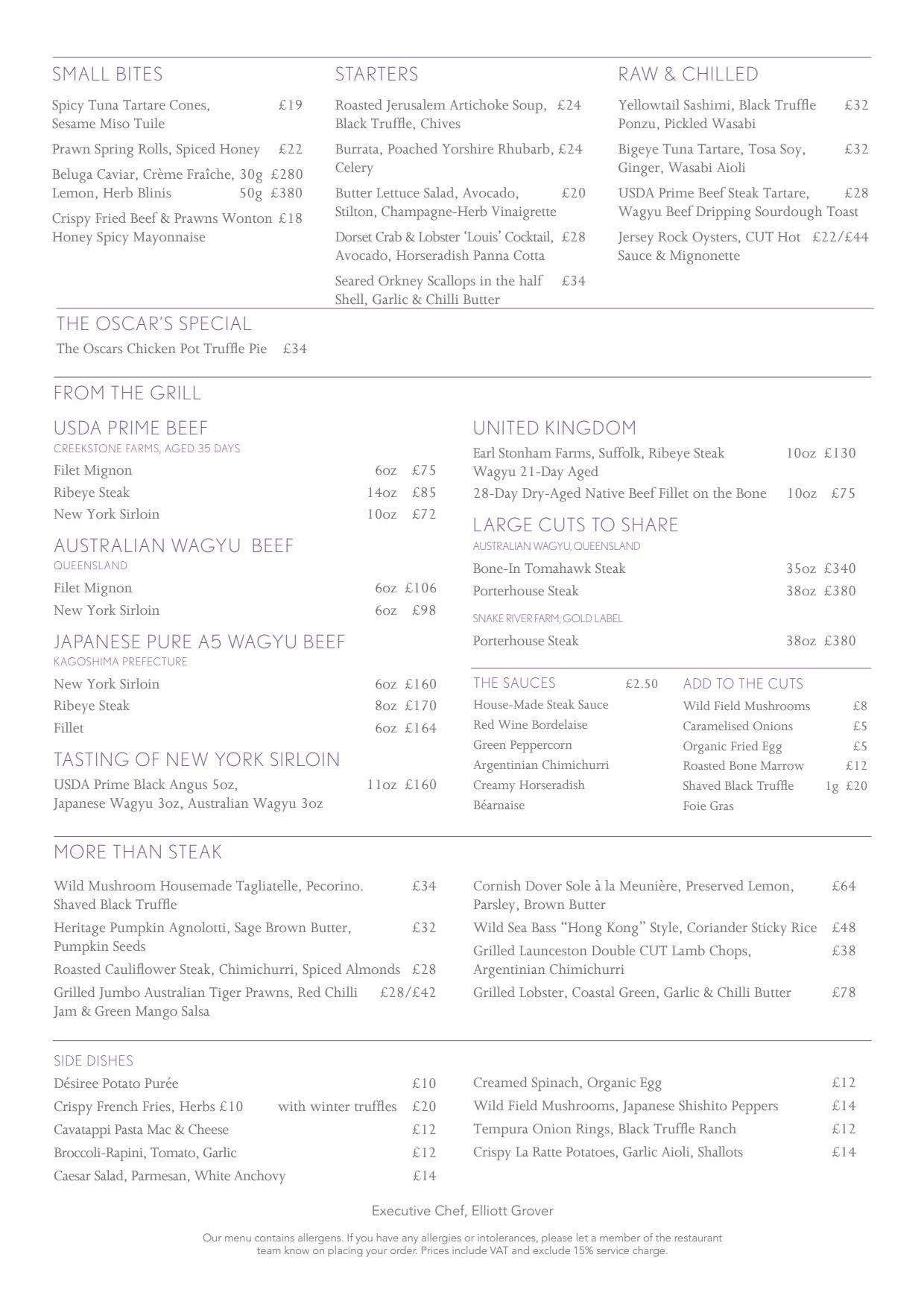 Menus 2025 CUT at 45 Park Lane in London TheFork