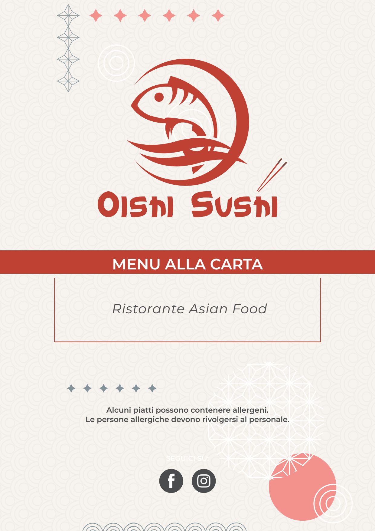 MENU – Ristorante Oishi Sushi