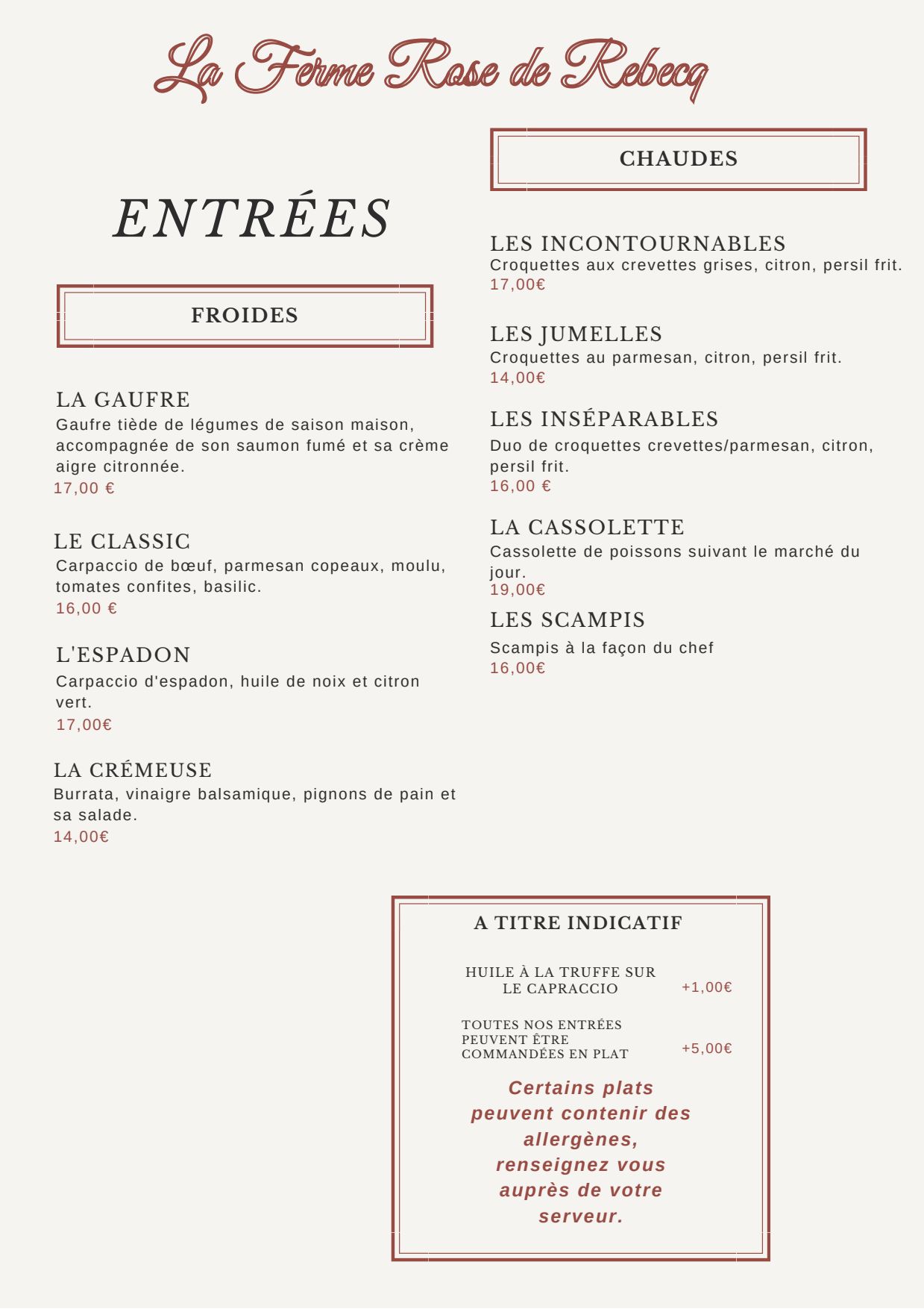 Buffet entrées froides : présentation - Picture of La Ferme Rose