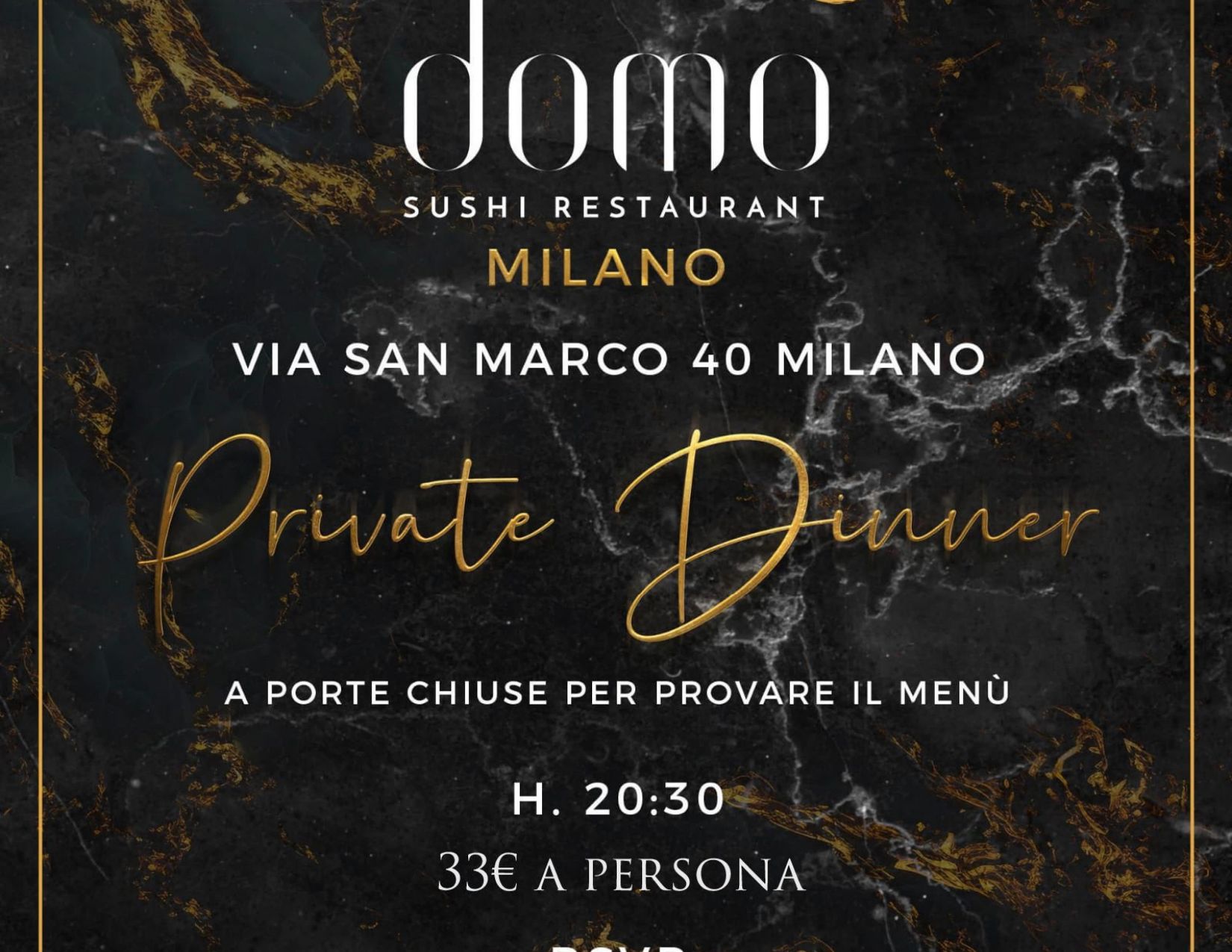 Domo 2024 sushi menu