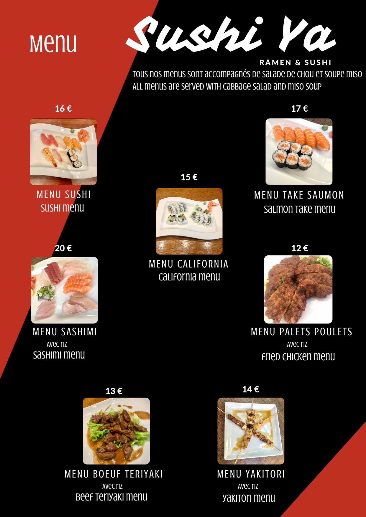 Menu 2024 Sushiya in Nice TheFork