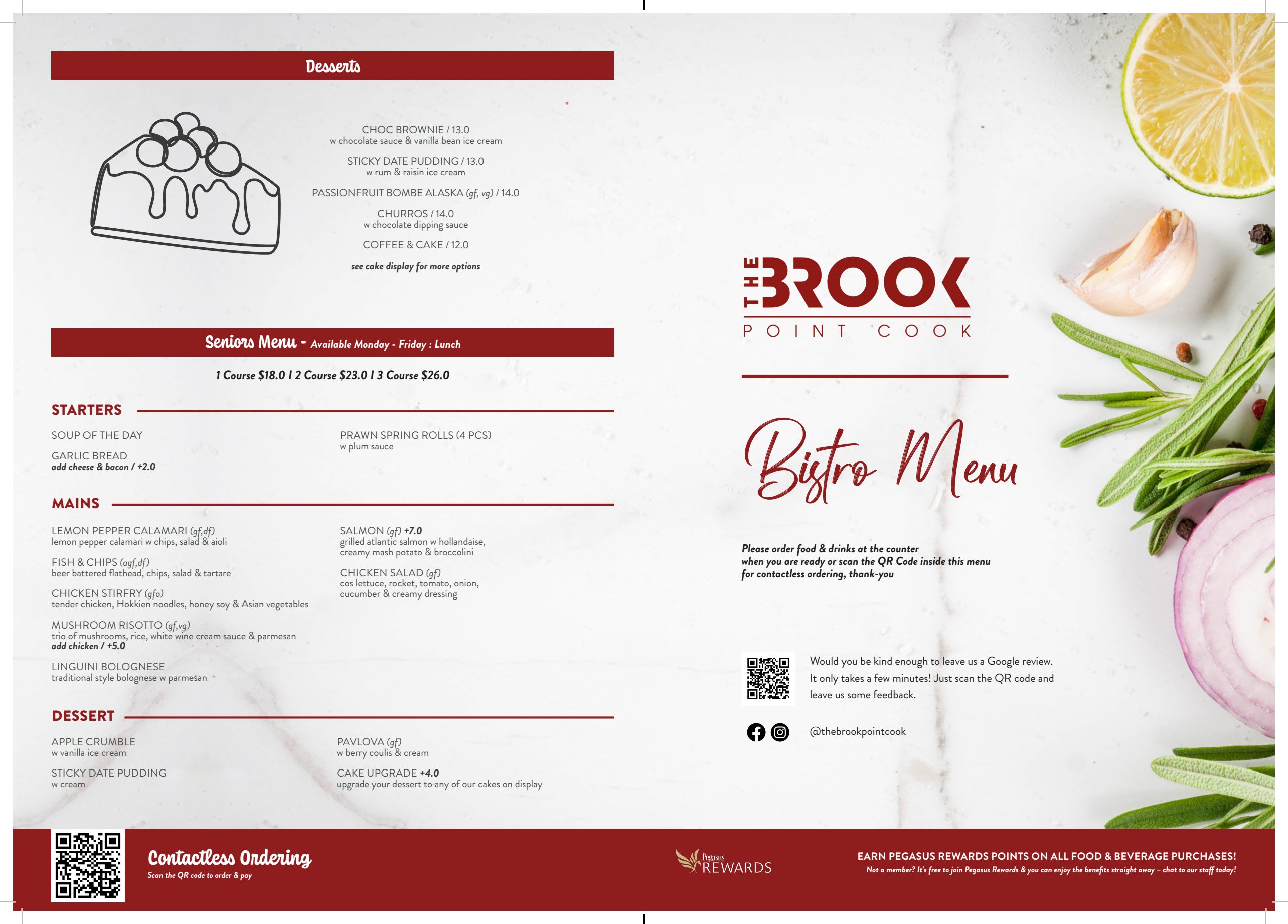 Menu 2024 The Brook in Point Cook VIC TheFork