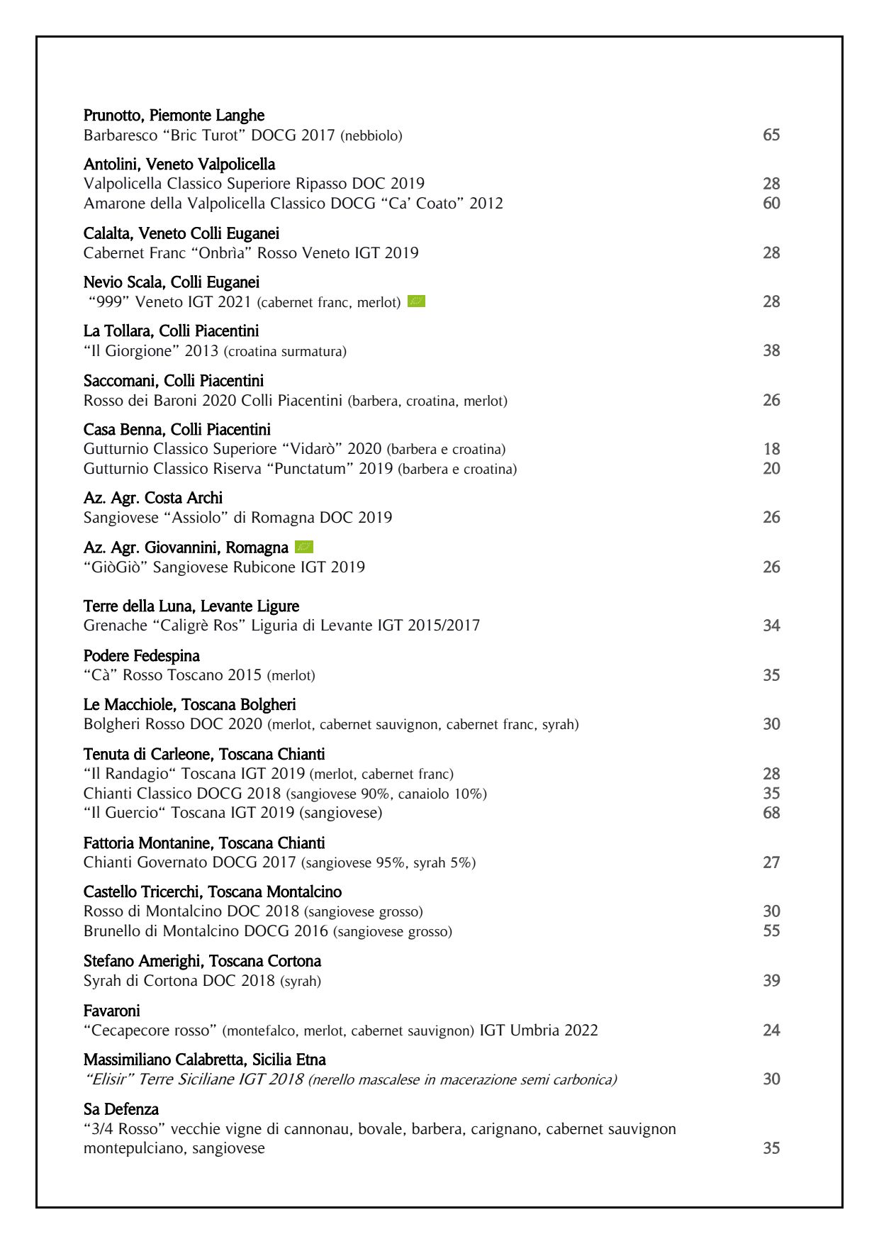 Carte et Menus 23 - Operaviva à Parme | TheFork