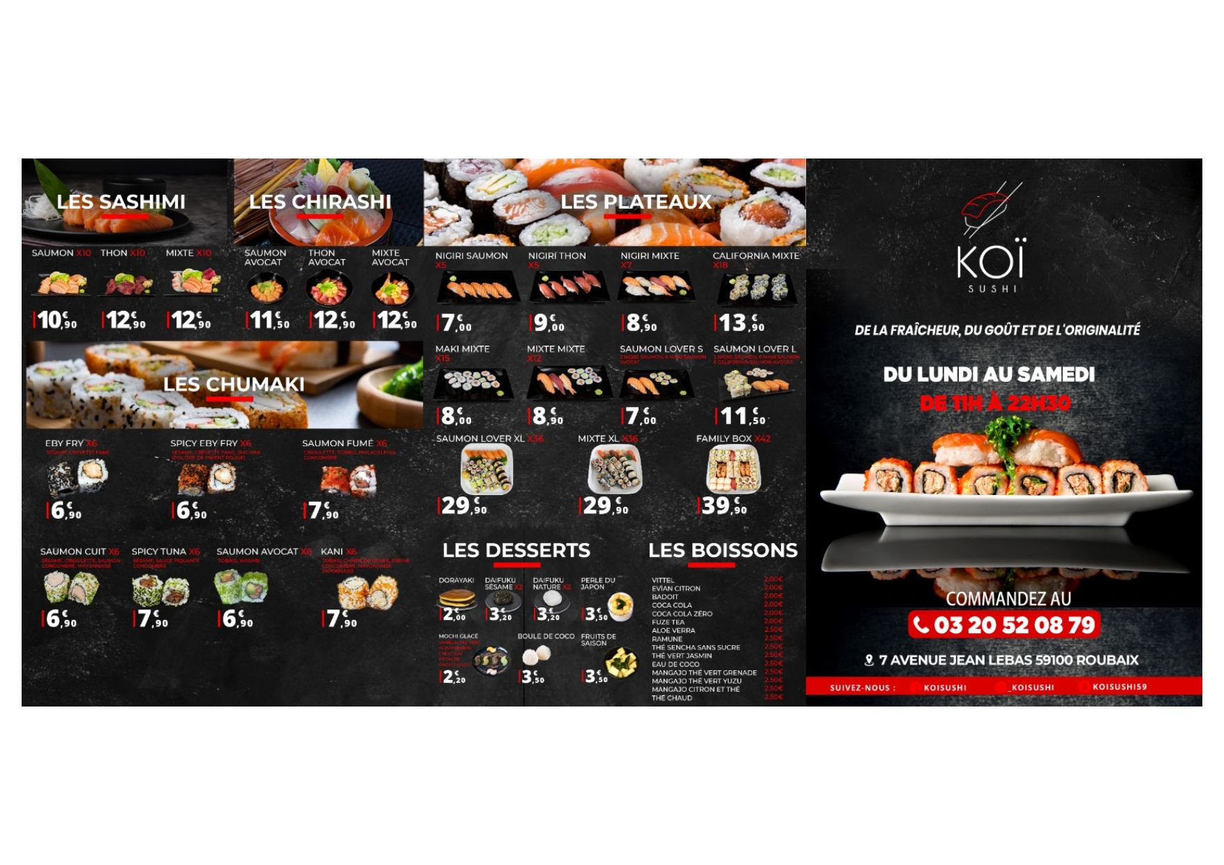 Kois menu deals